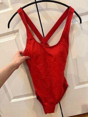 Andie Swim Tulum One-Piece in Cherry Red Size M